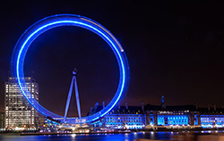 The London Eye is an iconic sight to be seen on board a Thames Cruise