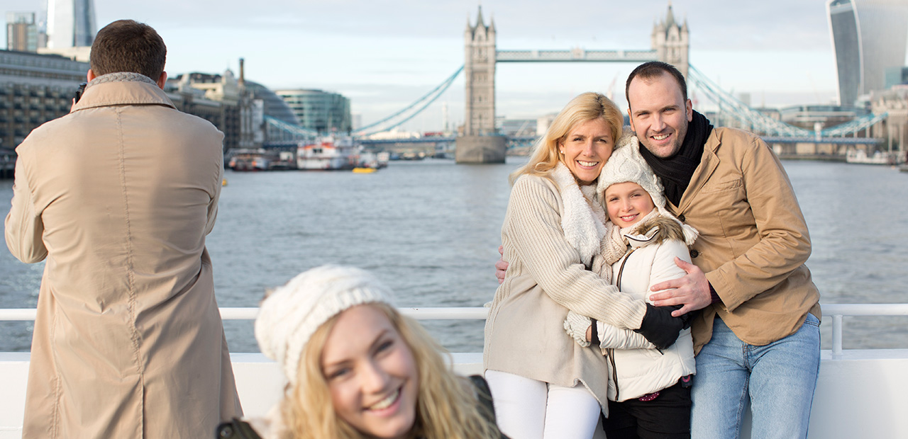 Christmas Day with all the family enjoying a Thames Lunch Cruise