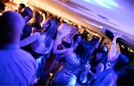 A great party atmosphere on board the Thames Party Cruise